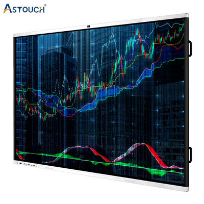 Teaching 4K Whiteboard Customized 75 Inch Interactive Display Multitouch
