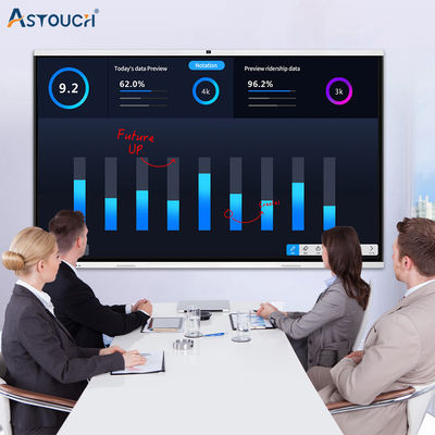60Hz Smart Board Interactive Flat Panel Display Whiteboard 75 Inch Silver