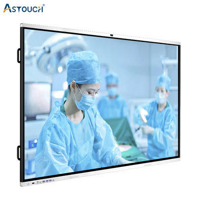 60Hz Smart Board Interactive Flat Panel Display Whiteboard 75 Inch Silver