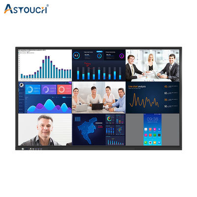 Multimedia 4K Interactive Touch Panel HDMI 75 Inch Split Screens FCC