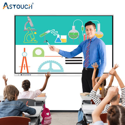 Multitouch Interactive Touch Screen Whiteboard 86 Inch White