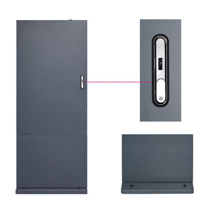 55 Inch Outdoor Digital Signage Totem 4K IP65 Floor Free Standing