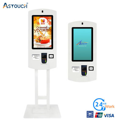 Fast Food Self Service Kiosk 2K Pcap 32 Inch Kiosk With 10 Points