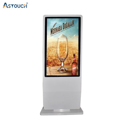 Interactive Lobby Floor Standing Digital Signage 86 Inch Pcap Touch OEM