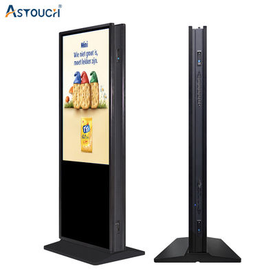250nits - 350nits Floor Standing Digital Signage Display Kiosk Pcap Or IR Touch