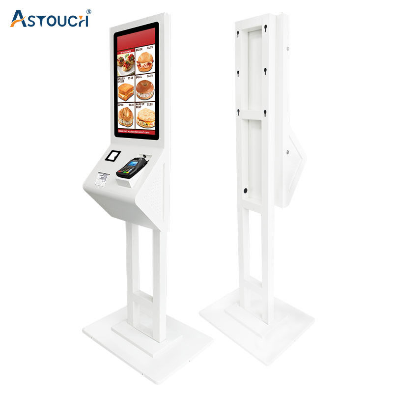 Pcap Fast Food Self Service Restaurant Kiosk 32 Inch Interactive FCC