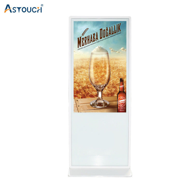 49 Inch Digital Signage Displays Touch Screen Free Standing 300nits