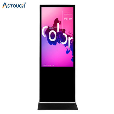 75" Floor Standing Digital Kiosk Signage 6ms With IR Touch